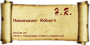 Hasenauer Róbert névjegykártya