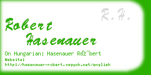 robert hasenauer business card